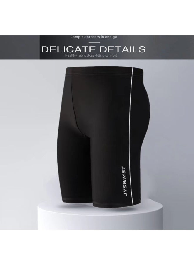 إسكدنيا بدلة سباحة رجالية كاملة الجسم وأكمام طويلة واقية من الشمس محرجة بخمس نقاط بدلة سباحة رجالية سريعة الجفاف - اللون: 817 سروال سباحة - - Image 4