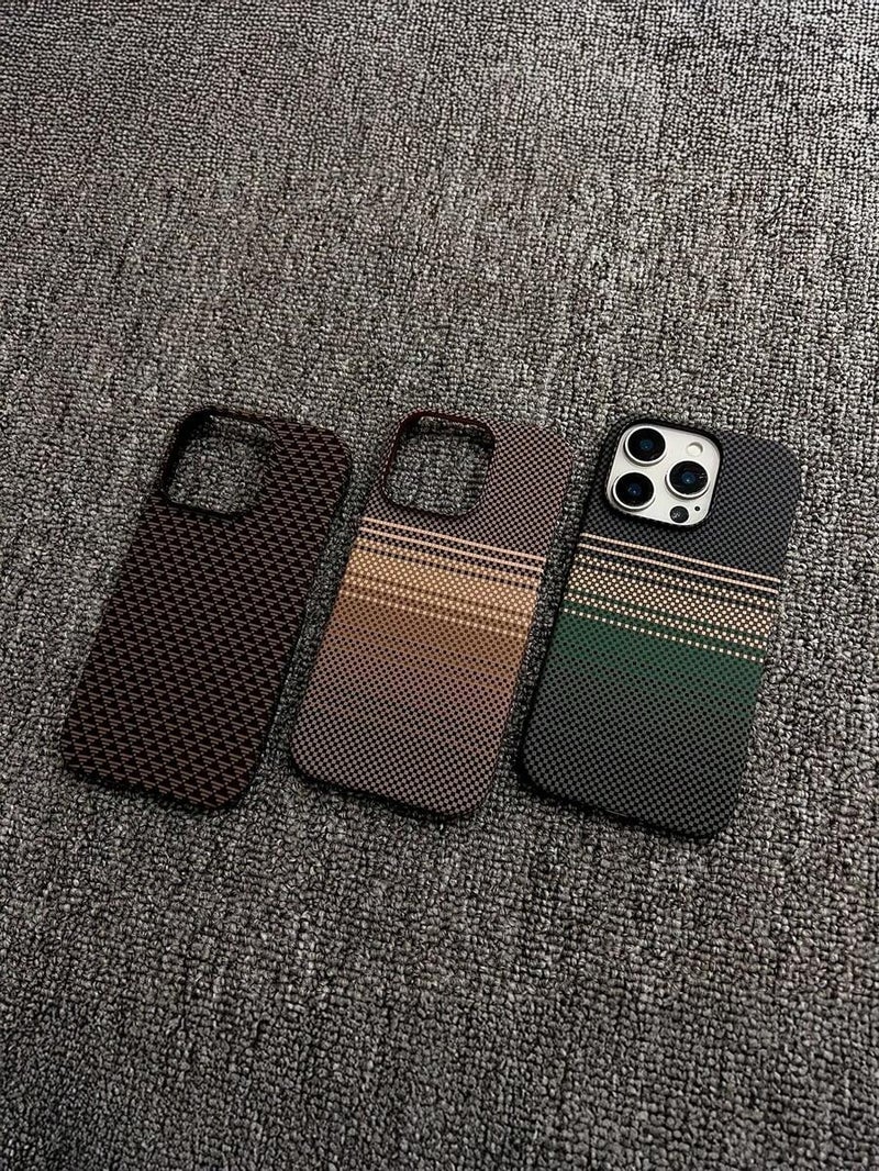Shein Carbon Fiber Magnetic Shockproof Phone Case for iPhone 16/15/14/13/12 Pro Max Plus, Wireless Charging, Matte Finish with Heat Dissipation and Decorative Lines - Perfect Birthday Gift for Work & Office - Image 5