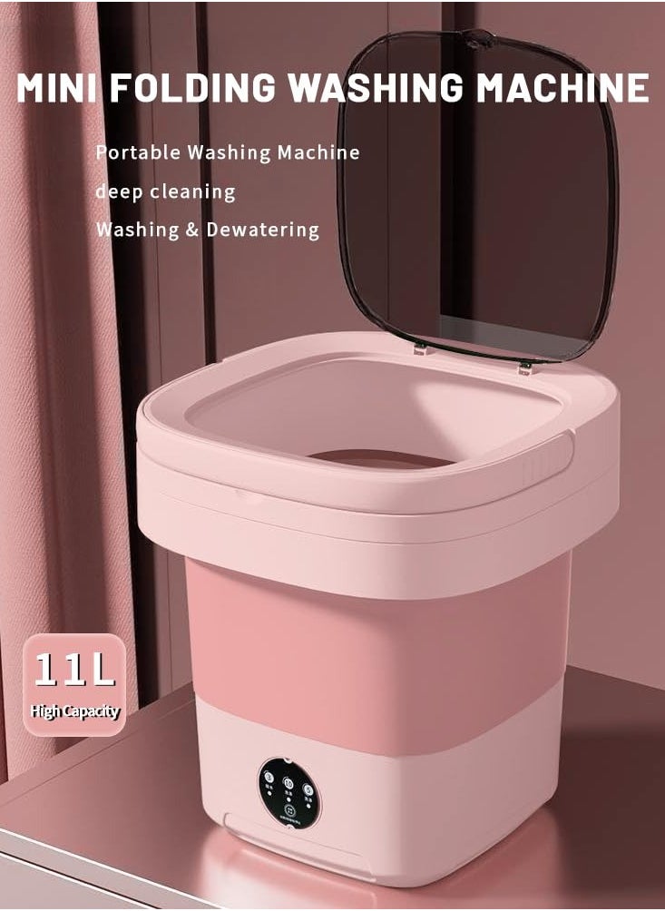 Hihonor Portable Washing Machine,Mini Washer,11l Upgraded Large Capacity Foldable Washer Deep Cleaning Of Underwear, Baby Clothes And Other Small Clothes.Suitable For Apartments, Dormitories, Hotels  - Image 2
