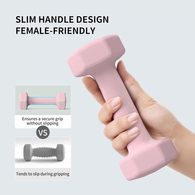 PROIRON Hex Neoprene Dumbbell Set - 2 x 1.5KG - Image 4