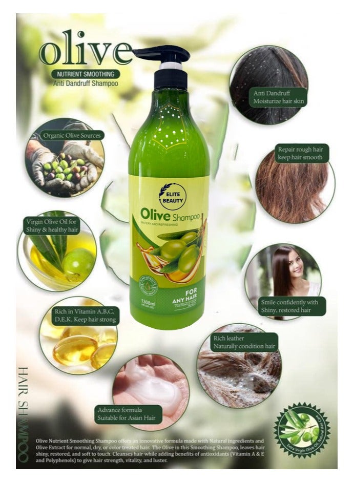 Elite Olive Shampoo Professional use Organic Formula Nourishing Strengthening - Image 4
