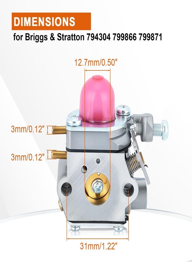 سافيور مكربن Savior 753-06190 لماكينات جز العشب Bolens BL110 وBL160 وBL125 وTroy Bilt TB2040XP وTB80EC وTB21EC وTB22EC وTB32EC وTB42BC، بديل لـ WT-973 753-06423 - Image 2