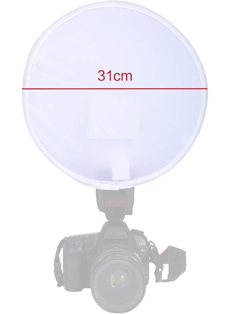 12 Inch (31cm) Gray Card Portable Softbox Multi-Function Diffuser for Flashlight - Image 3