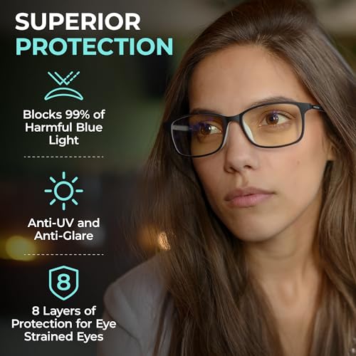 Prospek Blue Light Blocking Glasses for Women & Men ARCTIC, 99% Harmful Blue Light Filter, Anti-Glare Clear Lenses, Non-Prescription Computer Glasses - Image 2
