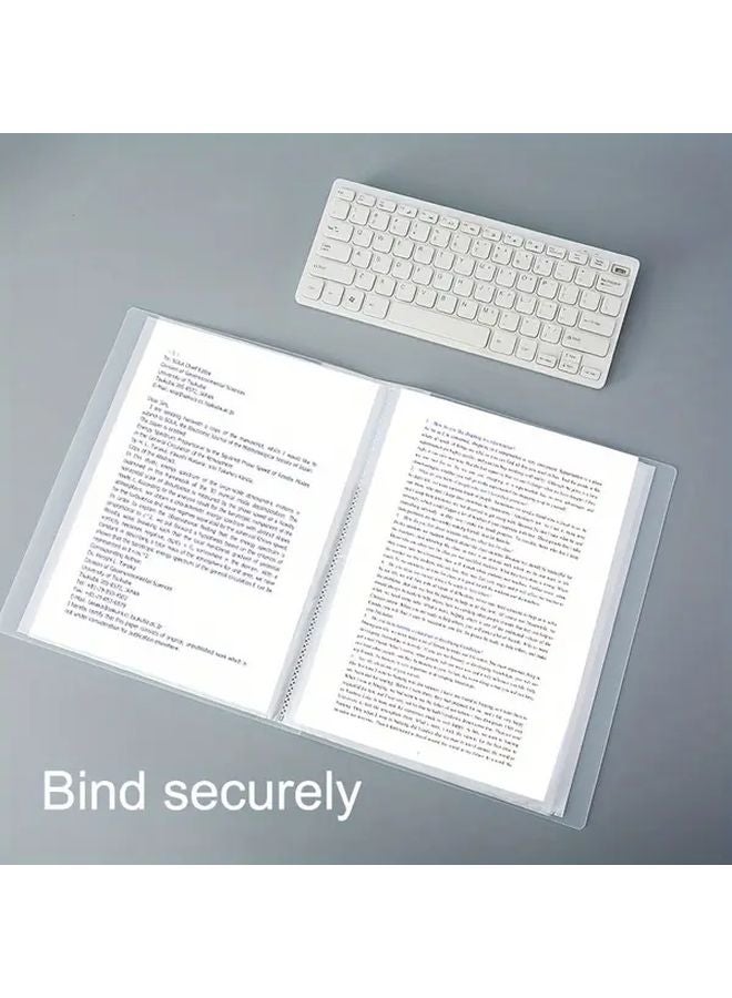 Pink White Waterproof Document Folder 100 Inner Pockets For Storage Photos Cards - Image 4