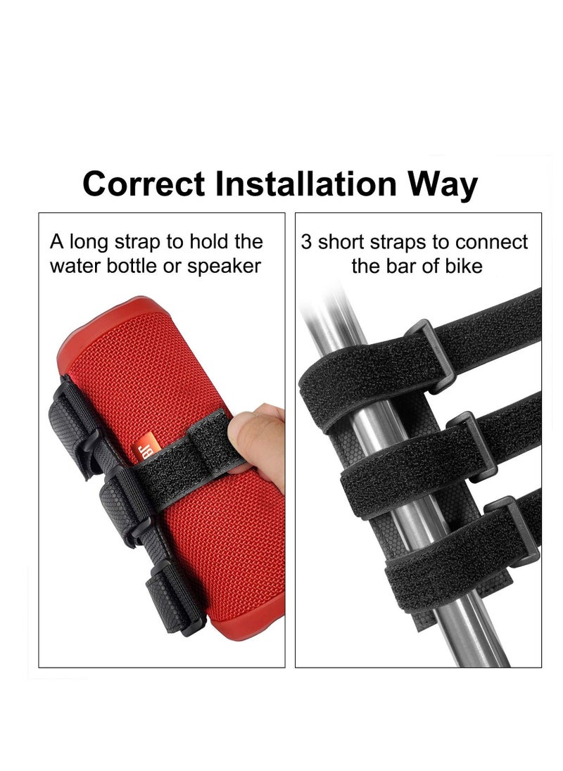 Excefore - Bicycle Bottle Holder No Screws, Double Fix with Removable Velcro for Bottle Cage, Universal Bike Accessories Strap Mount for Water Bottle, Compatible with Mountain Bicycle, Scooter, Golf Cart - Image 1