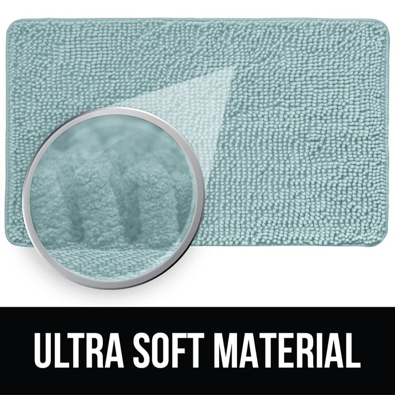 كانجرو Kangaroo Bathroom Brugs Chenille Soft Usporbent Bath Brug Shaggy Shaggy Mate Machine Machine Wash Bathmat Plush Plush Frats for Tub Bathons and Bath Room Accosts - Image 3