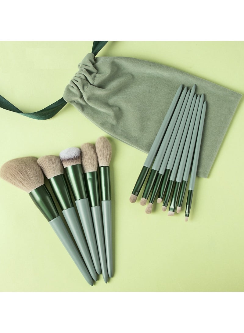 مجموعة فرش مكياج مكونة من 12 قطعة، مجموعة فرش مكياج احترافية، فرشاة كريم أساس متميزة، مزج بودرة الوجه، أحمر الخدود، خافي العيوب، فرشاة ظلال العيون، مجموعة فرش المكياج، أدوات المكياج - Image 1