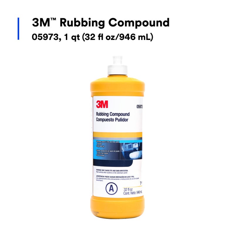3M Rubbing Compound, 05973, Liquid Formula,1 qt (32 fl oz/946 mL) - Image 2