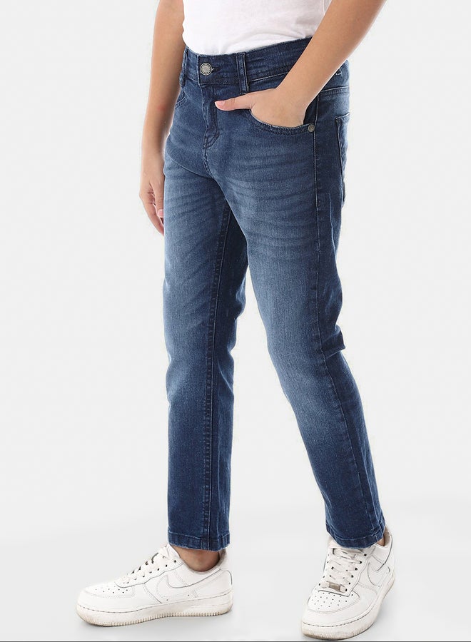 Andora Fly Zipper Button Closure Boys Skinny Jeans Pants - Image 3