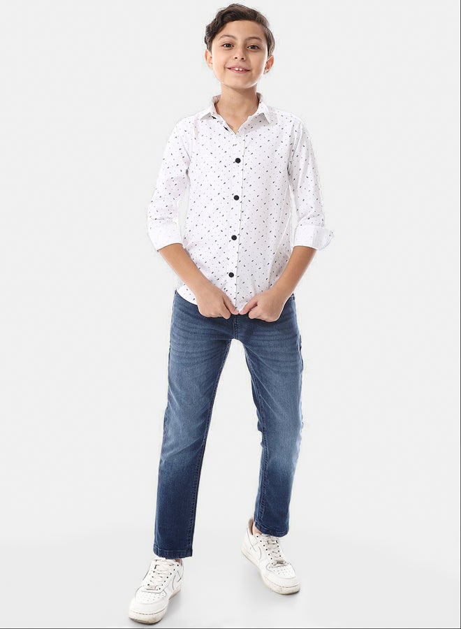 Andora Fly Zipper Button Closure Boys Skinny Jeans Pants - Image 1