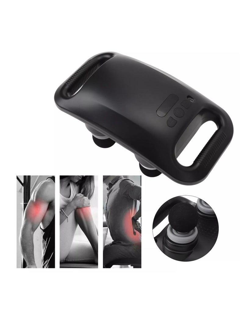 مسدس تدليك بـ4 رؤوس من ثيرابانل، مسدس تدليك الانسجة العميقة مع 4 مستويات كثافة للتدليك، رؤوس وطبق تدليك قابل للاستبدال، اداة تدليك كهربائية للظهر والكتف والرقبة - Image 5