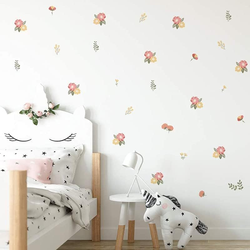 BPA 12 Sheets Floral Wall Stickers for Kids - Image 2
