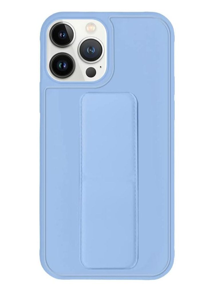 VITION Case Cover For iPhone 14 Pro Max, Finger Grip Phone holder Case Car Magnetic Multi-function 3 in 1 Shockproof Back Cover Protective Case (iPhone 14 Pro Max, Light Blue) - Image 3