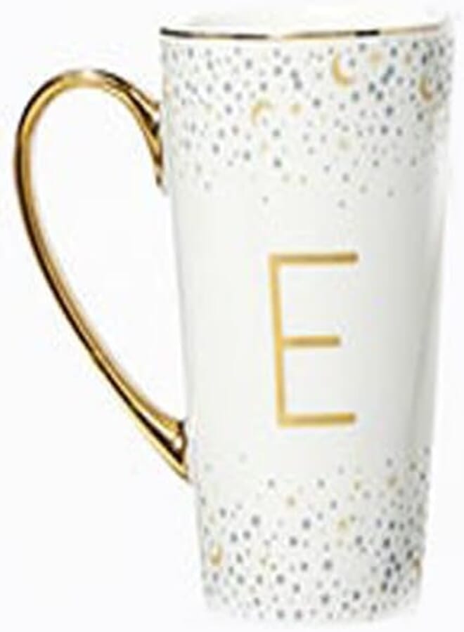 Matalan A-Z Confetti Mug, 14 cm x 8.5 cm Size, White - 6482518000057