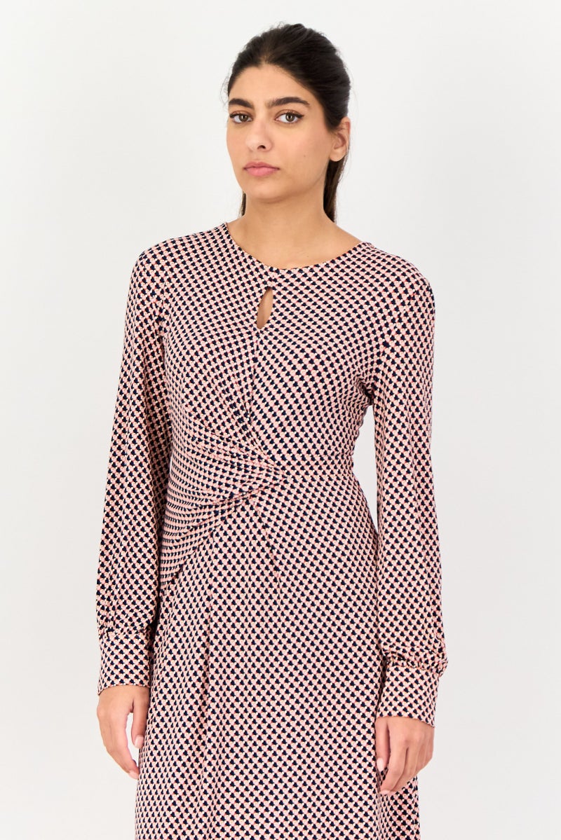 SELECTED Signature By Selected Women Geometric Print Midi Dress, Multicolor - Image 2