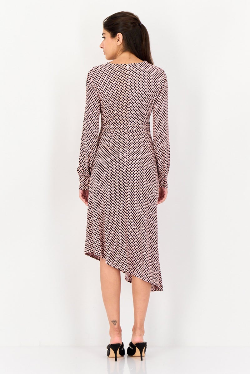 SELECTED Signature By Selected Women Geometric Print Midi Dress, Multicolor - Image 4