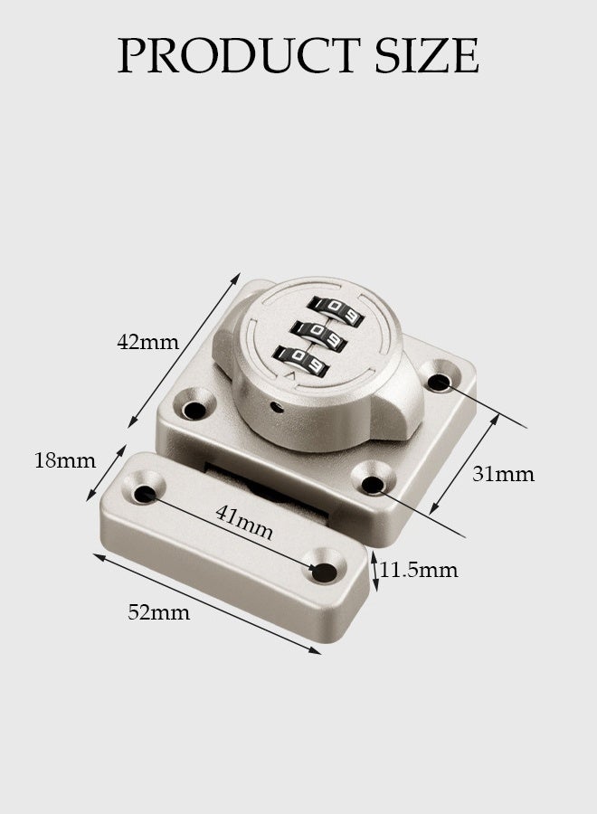 DUNISO Cabinet Combination Lock，Bolt Combination lock，Gear Storage Password Lock， No Need for Keys, Secure Anti-theft，for Swinging Or Sliding Door Drawer Cupboard - Image 2