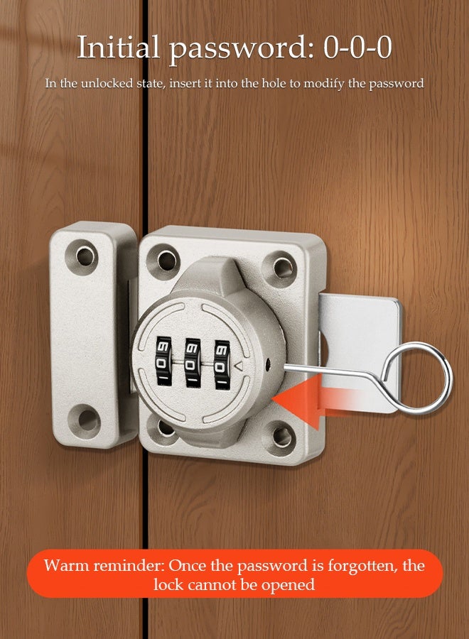 DUNISO Cabinet Combination Lock，Bolt Combination lock，Gear Storage Password Lock， No Need for Keys, Secure Anti-theft，for Swinging Or Sliding Door Drawer Cupboard - Image 5