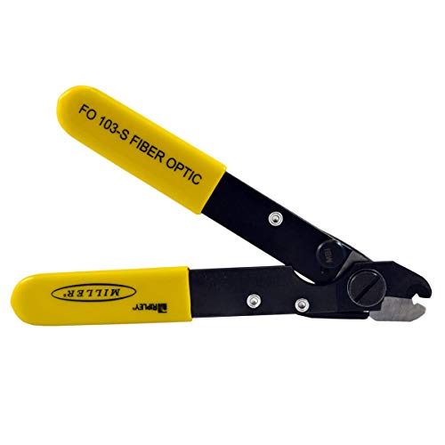 Miller FO 103-S Series Single Hole Fiber Optic Stripper for Working Technicians and Electricians, Safe Cable Tool with V-Shaped Opening, Easily Portable Wire Strippers, 2.72 Ounces - Image 1