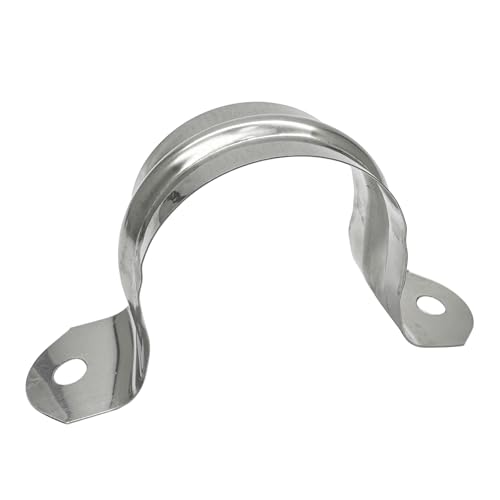 ZLYY 1.5inch Two Hole Strap U Bracket Stainless Steel Tube Strap Tension Clip Assortment Kit Heavy Duty Rigid Pipe Strap Clamp For The Inner Diameter of Water Pipe is 1.5inch 20Pcs（50mm） - Image 4
