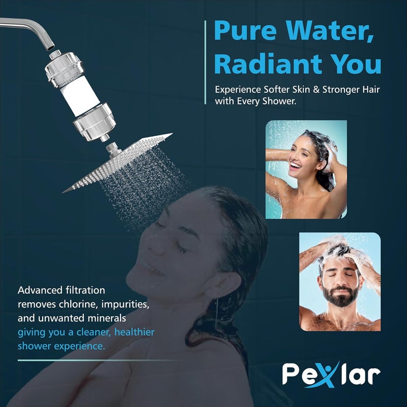 Pexlar Shower Filter Replacement Cartridge – Compatible with Most Standard Shower Filters – Long-Lasting - Image 3