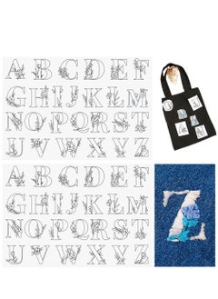 SYOSI Water Soluble Hand Sewing Stabilizers, Azonee 50 Pcs Creative DIY Handmade Embroidery Stabilizer, Embroidery Stabilizers with Boho Pattern for Embroidery Hand Sewing Lover, Letters  - Image 1