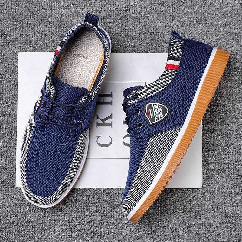 2025 Spring Canvas Shoes Men'S Breathable Work Shoes Men'S Old Beijing Cloth Shoes Deodorant Versatile Lace-Up Wear-Resistant Sneakers - Image 2