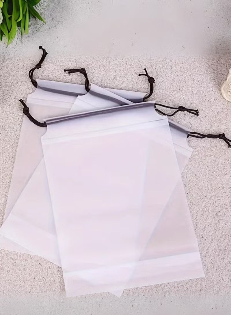 Transparent Shoe Bags for Travel Large Clear Shoes Organizers Storage Pouch with Rope for Men and Women 10 Pack - Image 3