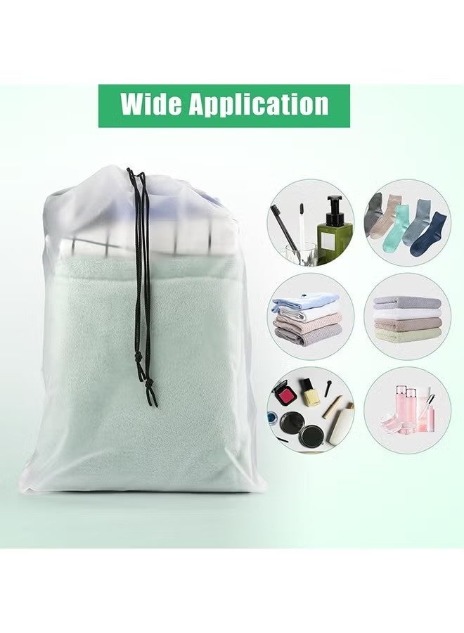 Transparent Shoe Bags for Travel Large Clear Shoes Organizers Storage Pouch with Rope for Men and Women 10 Pack - Image 2