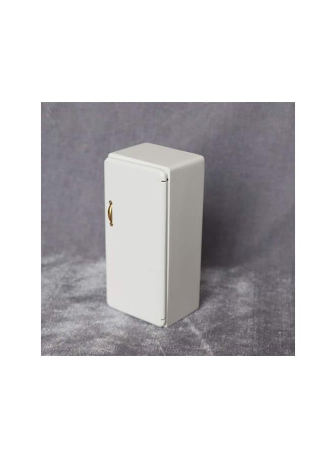 silvercnc 1/ 12 Dollhouse Miniature Fridge Mini Refrigerator Model White Fridge Figurine Furniture Ornament for Kids Kitchen Pretend Play Toy Gift - Image 2