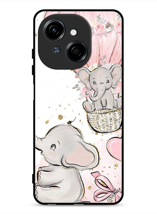 Covernex Tecno Spark Go 1 4G Protective Case Cover Baby Elephants Art - Image 1