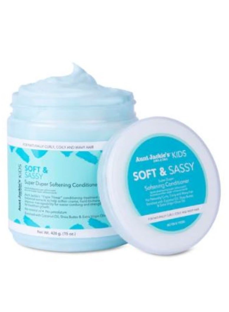 Aunt Jackie's Kids Soft & Sassy Super Duper Softening Conditioner – 426g - Image 2