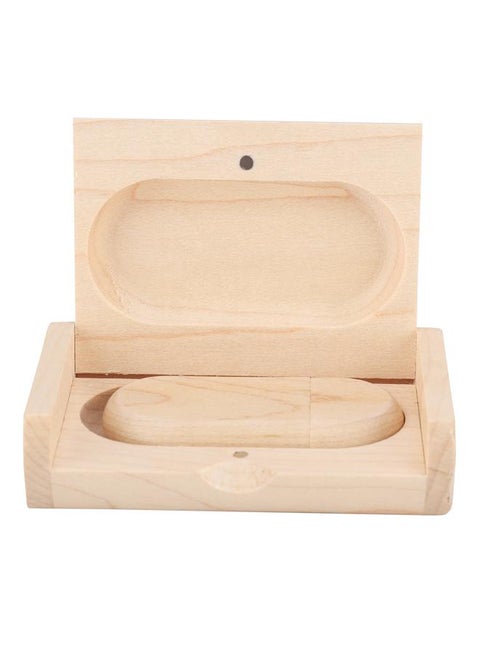 Oval Maple Wooden Shell USB 3.0 Flash Memory Drive Storage Stick With Box U Disk 8GB