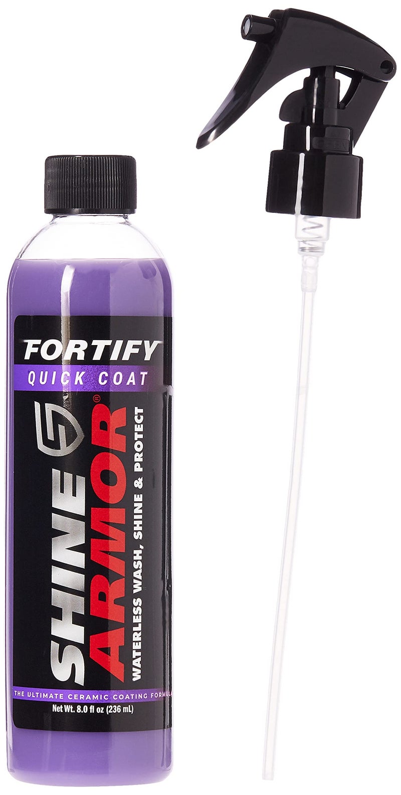 SHINE ARMOR Ceramic Coating Top Coat for Cars Fortify Quick Coat Car Wax Polish Spray Waterless Wash & Wax Hydrophobic Top Coat Polish & Polymer Paint Sealant Detail Protection 8 Fl Oz by SHINE ARMOR - Image 2