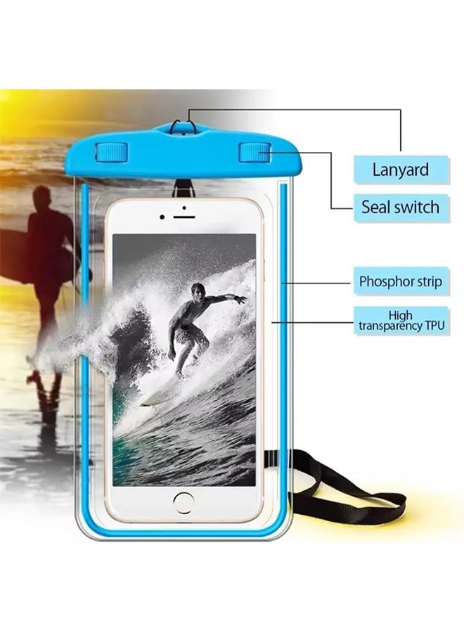 كوانتوم 4 حقائب هاتف مقاوم للماء، وهاتف كبير مقاوم للماء كيس جاف، واقي للماء وهاتف مقاوم للصدمات كيس تجفيف مناسب للشواطئ - Image 3