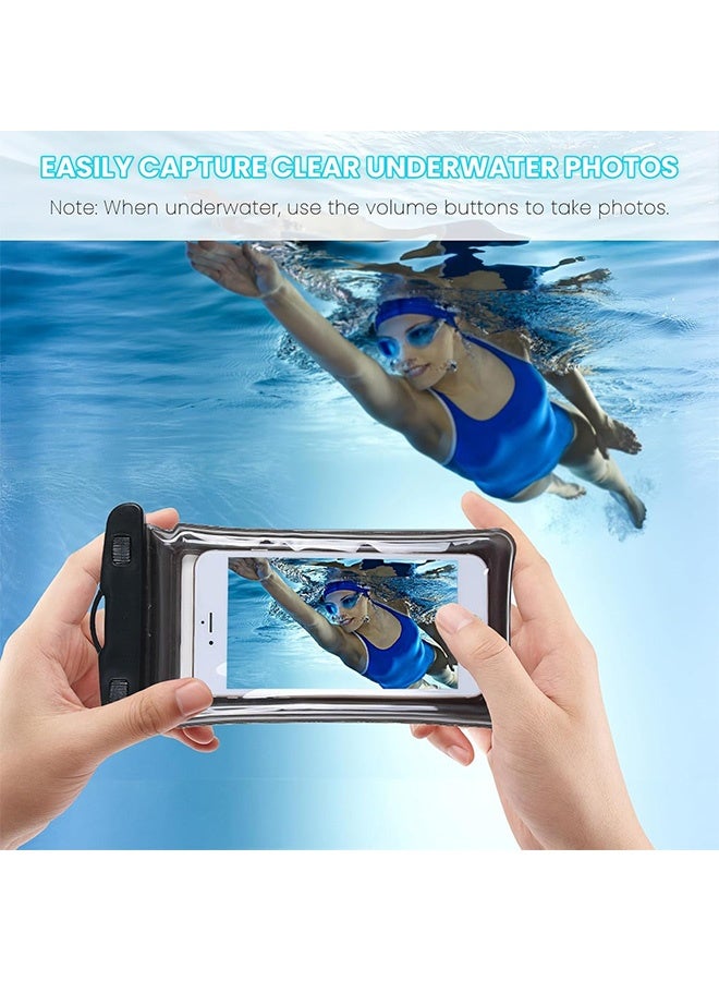 كوانتوم 4 حقائب هاتف مقاوم للماء، وهاتف كبير مقاوم للماء كيس جاف، واقي للماء وهاتف مقاوم للصدمات كيس تجفيف مناسب للشواطئ - Image 4