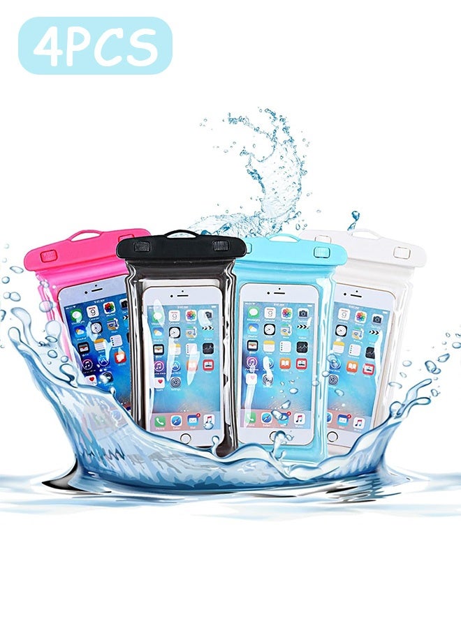 كوانتوم 4 حقائب هاتف مقاوم للماء، وهاتف كبير مقاوم للماء كيس جاف، واقي للماء وهاتف مقاوم للصدمات كيس تجفيف مناسب للشواطئ - Image 1