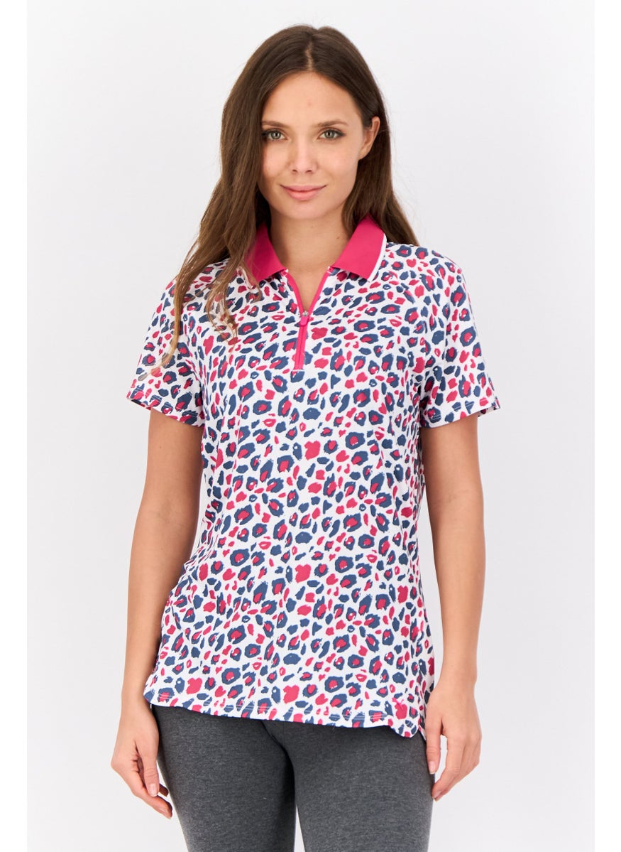 PUMA Women Sportswear Fit Short Sleeve Golf Polo Shirts, Multicolor  - Image 1