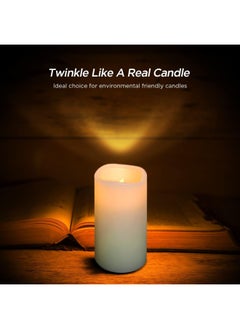 Hausware Hausware Flameless Candles Battery Operated Candles H 4" 5" 6" 7" 8" 9" Real Wax Pillar Flickering Led Candle With 10-Key Remote And Timer Control, Set Of 9 (Ivory Color)  - Image 2