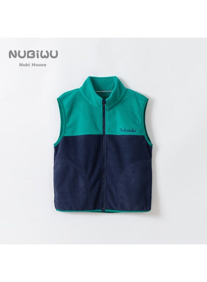 Nubiwu Children's Vest For Boys, Spring And Autumn Fleece Waistcoat, Boys' Autumn Sleeveless Jacket, Outer Wear Fleece Vest - Image 3
