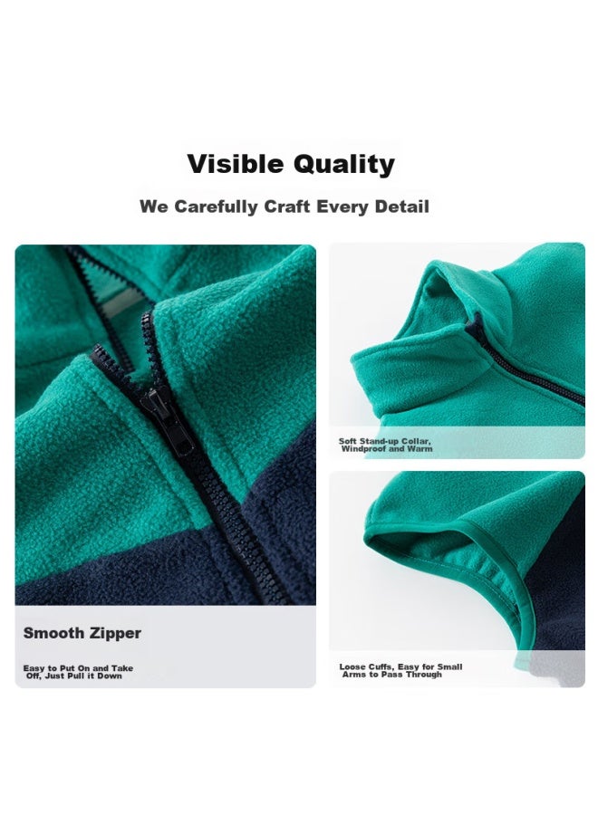 Nubiwu Children's Vest For Boys, Spring And Autumn Fleece Waistcoat, Boys' Autumn Sleeveless Jacket, Outer Wear Fleece Vest - Image 2