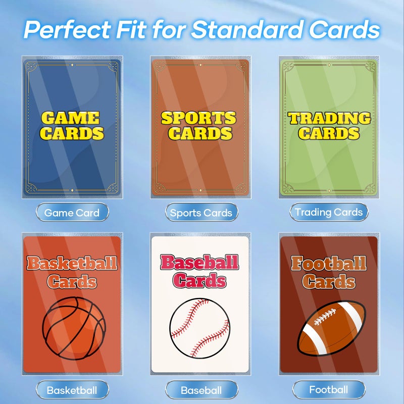 Mlikero 500 Count Card Sleeves â€“ Matte Clear Trading Card Sleeves, Polypropylene (PP), Fit for MTG, TCG, Baseball, Football, and Game Cards (Matte Clear) - Image 5