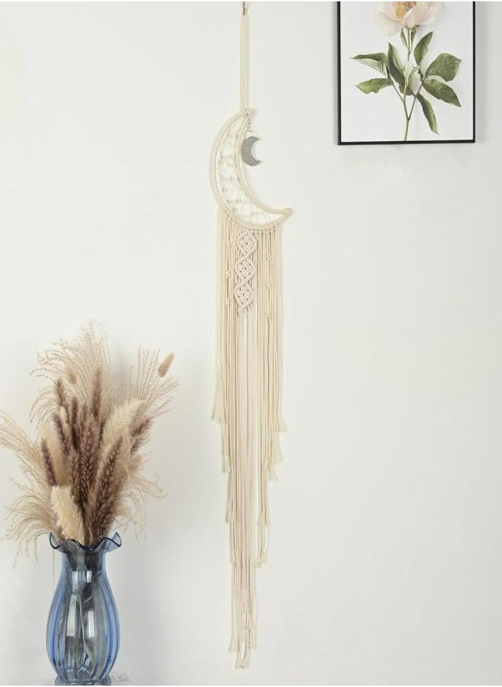 Oasisgalore Oasisgalore Moon Dream Catcher Boho Room Decor Macrame Wall Hanging Decor Gift  - Image 5