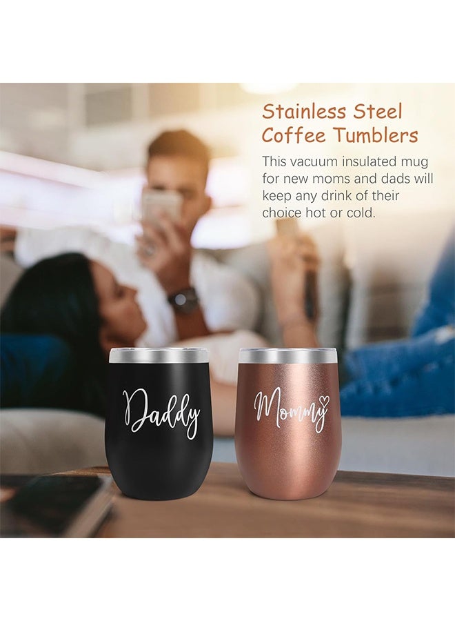 Beauenty New Mom Gifts for Women, Top Pregnancy Gifts for New Parents Gender Reveal Gifts with Mom and Dad Tumbler Set for First Time Moms, Expecting Parents to Be, Gender Reveal, Baby Shower - Image 2