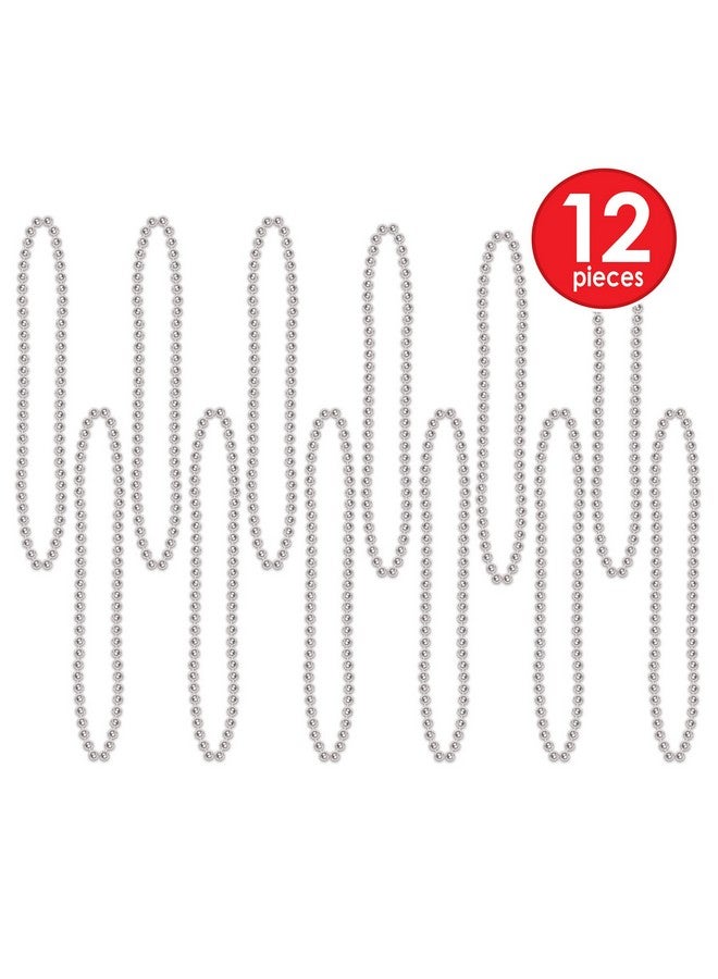 Beistle Small Bead Necklaces Silver  - Image 5