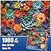 Edsjegn 1000 Piece Puzzle for Adults Colourful Flowers Succulent Plants Puzzle for Adults Children Recycled Paper Jigsaw Puzzle 1000 Pieces Fun and Challenging Family Game Great Gift Idea 28 20 in - Image 4