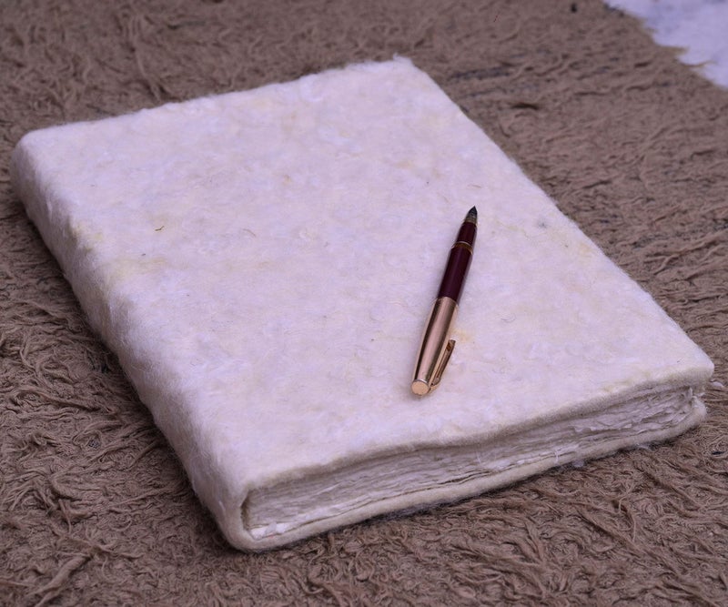 De Kulture Works DeKulture Sketchbook - Premium Felt Soft Cover, Acid-Free Paper (160Page, 125gsm), Deckled Edges - Perfect for Artists of All Levels (White) - Image 2