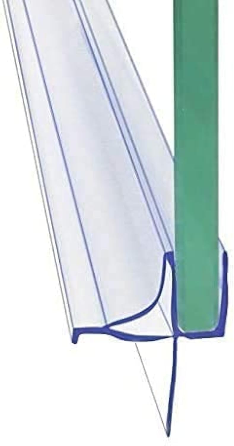 Dalrun Frameless Shower Door Bottom Seal Shower Sweep with Drip Rail for 1/4" Glass,36" Long, Vinyl, Clear - Image 1