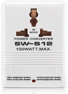 SINGWAY Singway Voltage Power Transformer Converter Adapter - 110V to 220V or From 220V to 110V International Standard 2 Prong (SW-S12-100W)  - Image 1